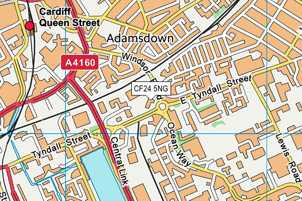 CF24 5NG map - OS VectorMap District (Ordnance Survey) CF24 5NG map - OS VectorMap District (Ordnance Survey)
