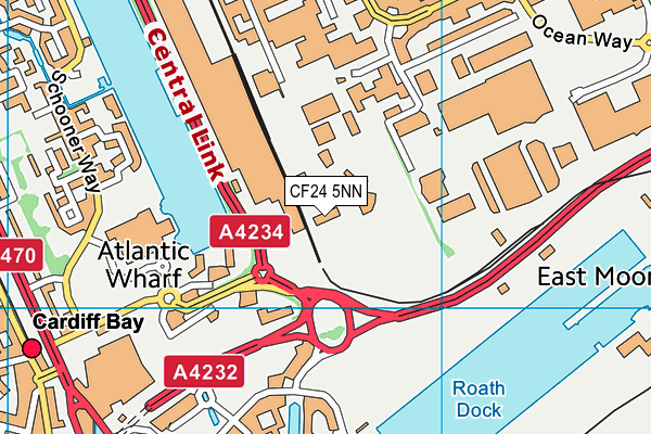 CF24 5NN map - OS VectorMap District (Ordnance Survey)