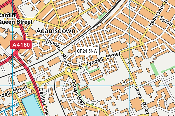 CF24 5NW map - OS VectorMap District (Ordnance Survey) CF24 5NW map - OS VectorMap District (Ordnance Survey)