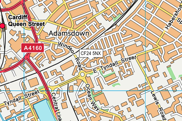 CF24 5NX map - OS VectorMap District (Ordnance Survey) CF24 5NX map - OS VectorMap District (Ordnance Survey)