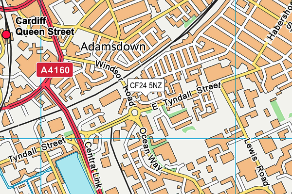 CF24 5NZ map - OS VectorMap District (Ordnance Survey) CF24 5NZ map - OS VectorMap District (Ordnance Survey)