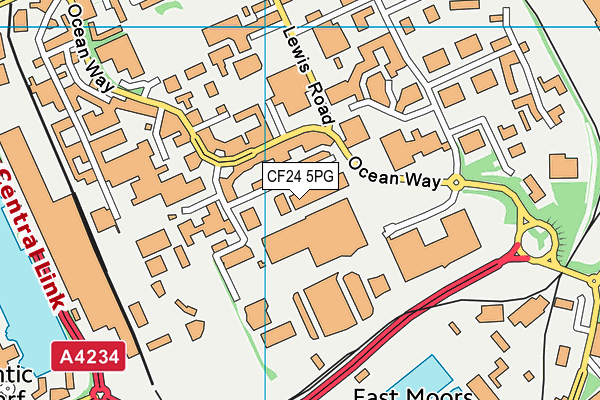 CF24 5PG map - OS VectorMap District (Ordnance Survey) CF24 5PG map - OS VectorMap District (Ordnance Survey)