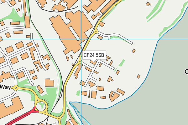 CF24 5SB map - OS VectorMap District (Ordnance Survey) CF24 5SB map - OS VectorMap District (Ordnance Survey)