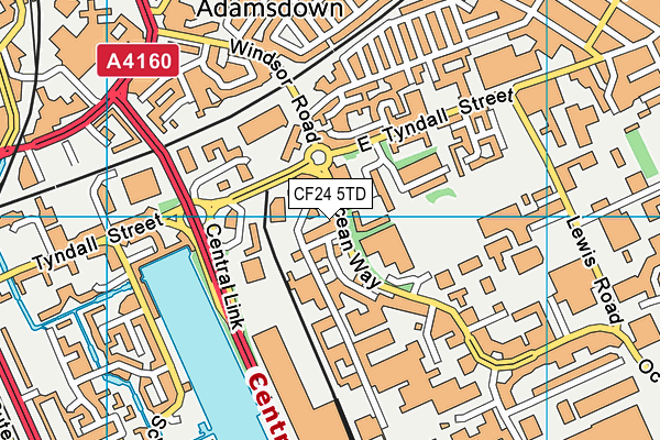 CF24 5TD map - OS VectorMap District (Ordnance Survey) CF24 5TD map - OS VectorMap District (Ordnance Survey)