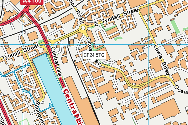 CF24 5TG map - OS VectorMap District (Ordnance Survey) CF24 5TG map - OS VectorMap District (Ordnance Survey)