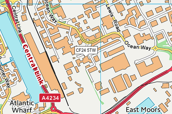 CF24 5TW map - OS VectorMap District (Ordnance Survey) CF24 5TW map - OS VectorMap District (Ordnance Survey)