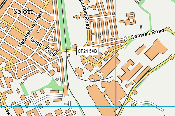 CF24 5XB map - OS VectorMap District (Ordnance Survey) CF24 5XB map - OS VectorMap District (Ordnance Survey)