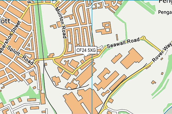 CF24 5XG map - OS VectorMap District (Ordnance Survey) CF24 5XG map - OS VectorMap District (Ordnance Survey)