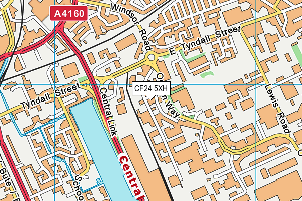 CF24 5XH map - OS VectorMap District (Ordnance Survey) CF24 5XH map - OS VectorMap District (Ordnance Survey)