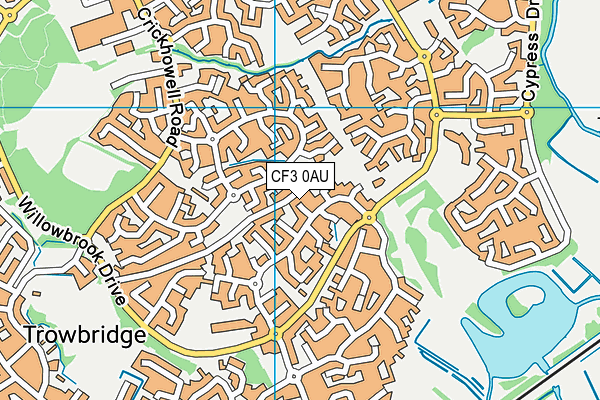 CF3 0AU map - OS VectorMap District (Ordnance Survey) CF3 0AU map - OS VectorMap District (Ordnance Survey)