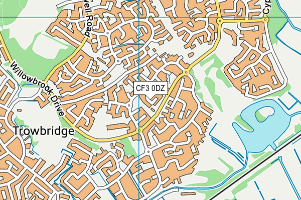 CF3 0DZ map - OS VectorMap District (Ordnance Survey) CF3 0DZ map - OS VectorMap District (Ordnance Survey)