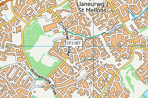 CF3 0ET map - OS VectorMap District (Ordnance Survey) CF3 0ET map - OS VectorMap District (Ordnance Survey)