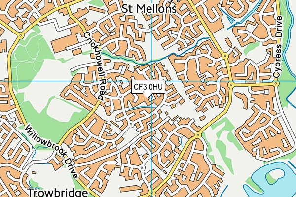 CF3 0HU map - OS VectorMap District (Ordnance Survey) CF3 0HU map - OS VectorMap District (Ordnance Survey)