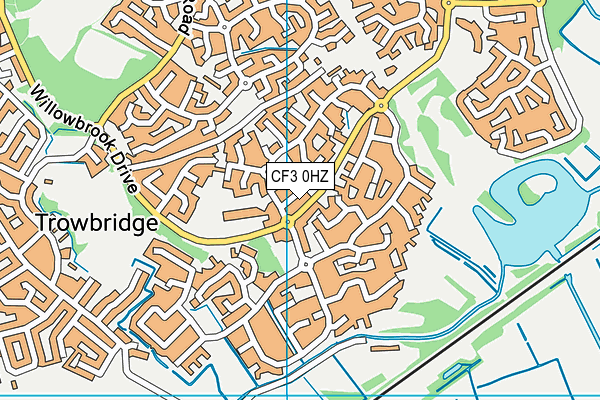 CF3 0HZ map - OS VectorMap District (Ordnance Survey) CF3 0HZ map - OS VectorMap District (Ordnance Survey)