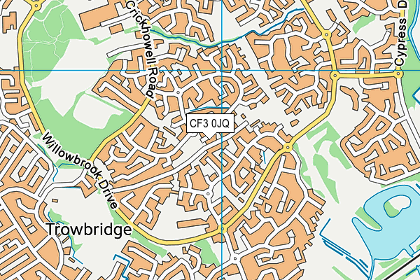 CF3 0JQ map - OS VectorMap District (Ordnance Survey) CF3 0JQ map - OS VectorMap District (Ordnance Survey)