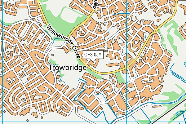CF3 0JY map - OS VectorMap District (Ordnance Survey) CF3 0JY map - OS VectorMap District (Ordnance Survey)