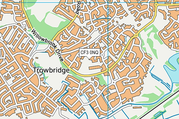CF3 0NQ map - OS VectorMap District (Ordnance Survey) CF3 0NQ map - OS VectorMap District (Ordnance Survey)