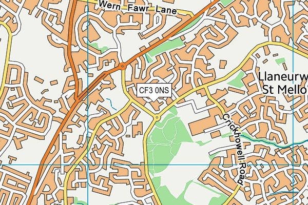 CF3 0NS map - OS VectorMap District (Ordnance Survey) CF3 0NS map - OS VectorMap District (Ordnance Survey)