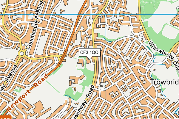 CF3 1QQ map - OS VectorMap District (Ordnance Survey) CF3 1QQ map - OS VectorMap District (Ordnance Survey)