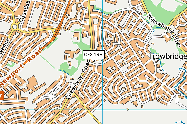 CF3 1RR map - OS VectorMap District (Ordnance Survey) CF3 1RR map - OS VectorMap District (Ordnance Survey)