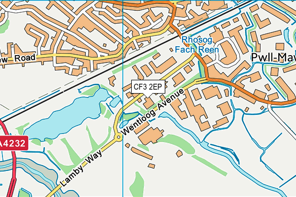 CF3 2EP map - OS VectorMap District (Ordnance Survey) CF3 2EP map - OS VectorMap District (Ordnance Survey)