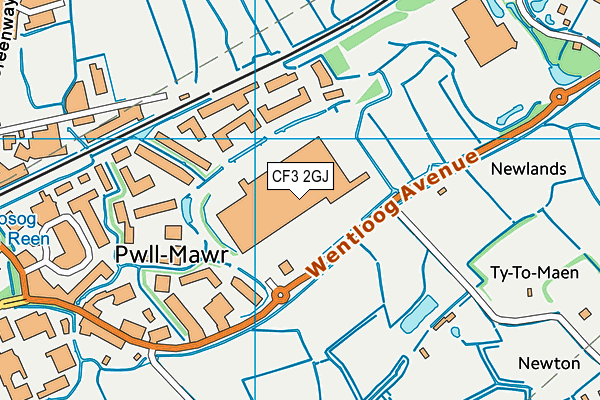 CF3 2GJ map - OS VectorMap District (Ordnance Survey) CF3 2GJ map - OS VectorMap District (Ordnance Survey)