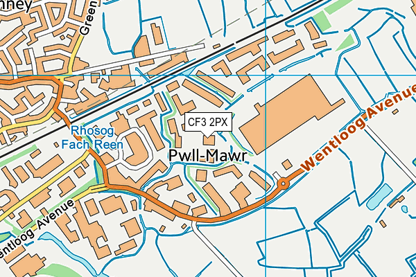 CF3 2PX map - OS VectorMap District (Ordnance Survey) CF3 2PX map - OS VectorMap District (Ordnance Survey)