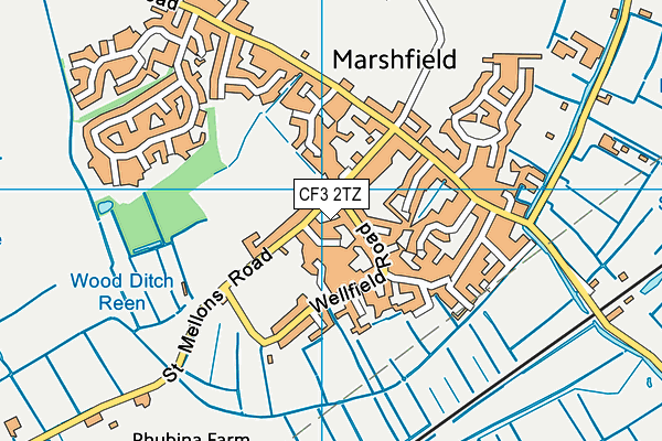 CF3 2TZ map - OS VectorMap District (Ordnance Survey) CF3 2TZ map - OS VectorMap District (Ordnance Survey)