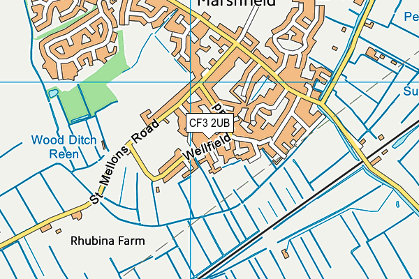 CF3 2UB map - OS VectorMap District (Ordnance Survey) CF3 2UB map - OS VectorMap District (Ordnance Survey)