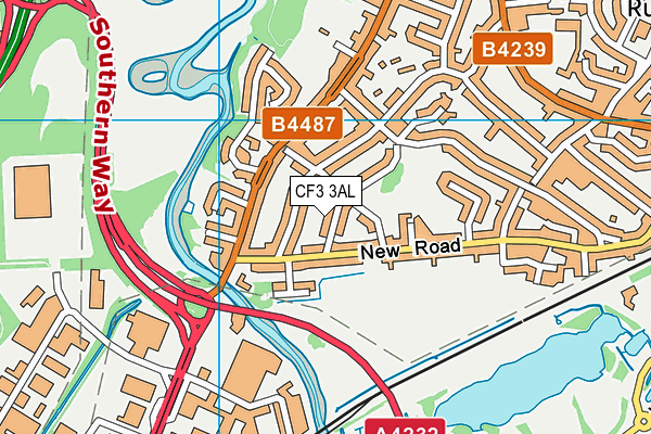 CF3 3AL map - OS VectorMap District (Ordnance Survey) CF3 3AL map - OS VectorMap District (Ordnance Survey)