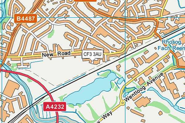 CF3 3AU map - OS VectorMap District (Ordnance Survey) CF3 3AU map - OS VectorMap District (Ordnance Survey)
