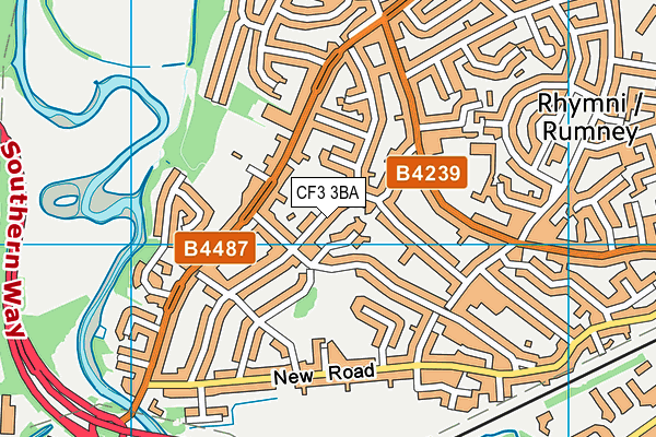 CF3 3BA map - OS VectorMap District (Ordnance Survey) CF3 3BA map - OS VectorMap District (Ordnance Survey)