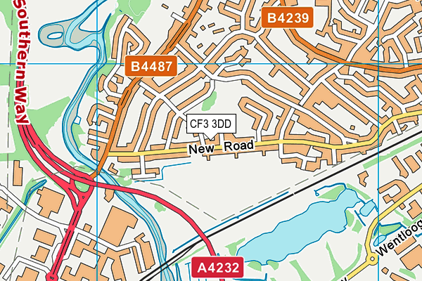 CF3 3DD map - OS VectorMap District (Ordnance Survey) CF3 3DD map - OS VectorMap District (Ordnance Survey)