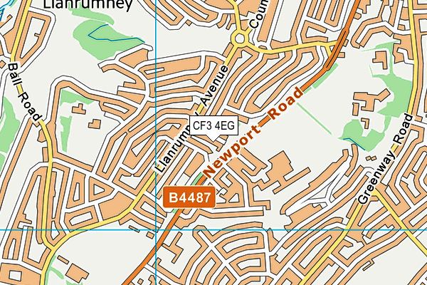 CF3 4EG map - OS VectorMap District (Ordnance Survey) CF3 4EG map - OS VectorMap District (Ordnance Survey)