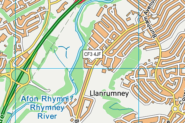 CF3 4JF map - OS VectorMap District (Ordnance Survey) CF3 4JF map - OS VectorMap District (Ordnance Survey)