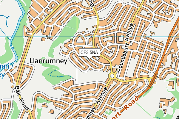CF3 5NA map - OS VectorMap District (Ordnance Survey) CF3 5NA map - OS VectorMap District (Ordnance Survey)