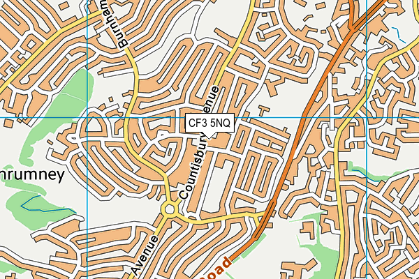 CF3 5NQ map - OS VectorMap District (Ordnance Survey) CF3 5NQ map - OS VectorMap District (Ordnance Survey)