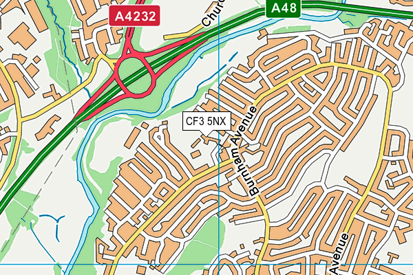 CF3 5NX map - OS VectorMap District (Ordnance Survey) CF3 5NX map - OS VectorMap District (Ordnance Survey)