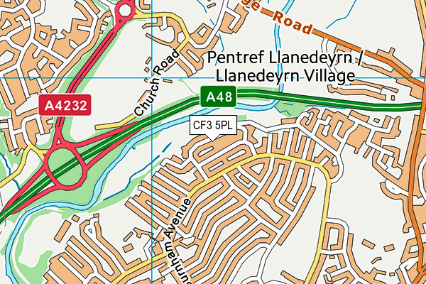 CF3 5PL map - OS VectorMap District (Ordnance Survey) CF3 5PL map - OS VectorMap District (Ordnance Survey)
