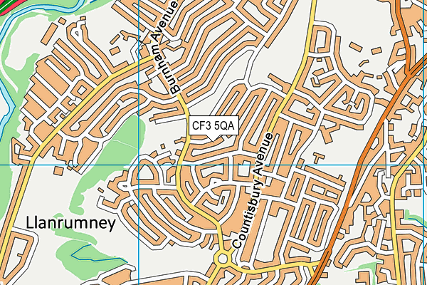 CF3 5QA map - OS VectorMap District (Ordnance Survey) CF3 5QA map - OS VectorMap District (Ordnance Survey)