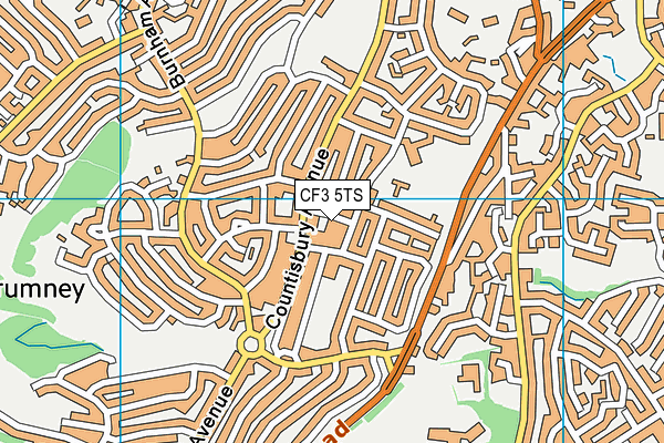 CF3 5TS map - OS VectorMap District (Ordnance Survey) CF3 5TS map - OS VectorMap District (Ordnance Survey)