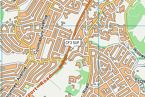 CF3 5UF map - OS VectorMap District (Ordnance Survey) CF3 5UF map - OS VectorMap District (Ordnance Survey)