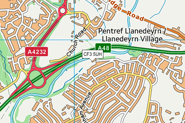 CF3 5UH map - OS VectorMap District (Ordnance Survey) CF3 5UH map - OS VectorMap District (Ordnance Survey)