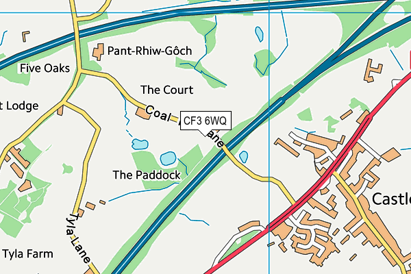 CF3 6WQ map - OS VectorMap District (Ordnance Survey) CF3 6WQ map - OS VectorMap District (Ordnance Survey)