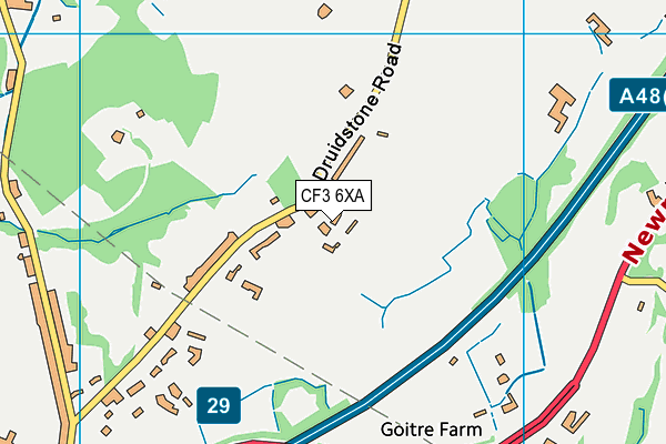 CF3 6XA map - OS VectorMap District (Ordnance Survey) CF3 6XA map - OS VectorMap District (Ordnance Survey)