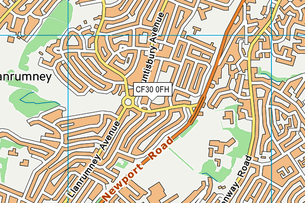 CF30 0FH map - OS VectorMap District (Ordnance Survey) CF30 0FH map - OS VectorMap District (Ordnance Survey)