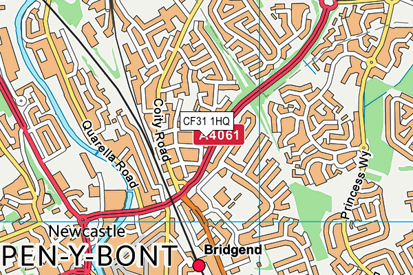CF31 1HQ map - OS VectorMap District (Ordnance Survey) CF31 1HQ map - OS VectorMap District (Ordnance Survey)