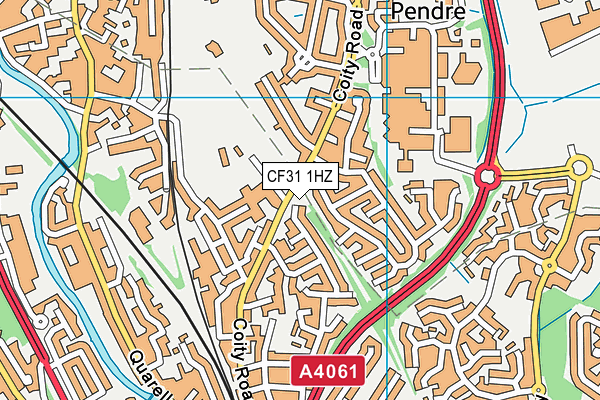 CF31 1HZ map - OS VectorMap District (Ordnance Survey) CF31 1HZ map - OS VectorMap District (Ordnance Survey)