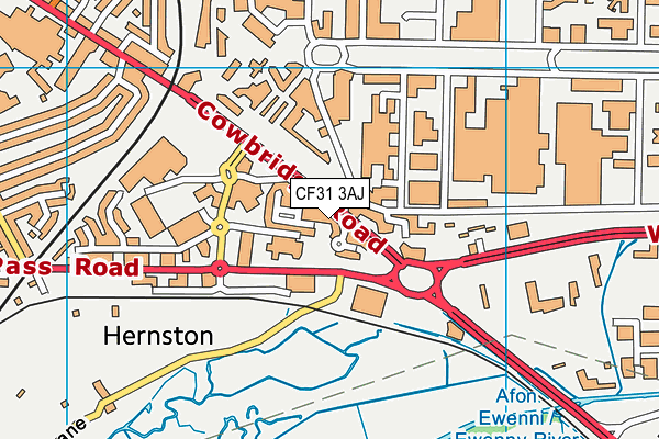 CF31 3AJ map - OS VectorMap District (Ordnance Survey) CF31 3AJ map - OS VectorMap District (Ordnance Survey)