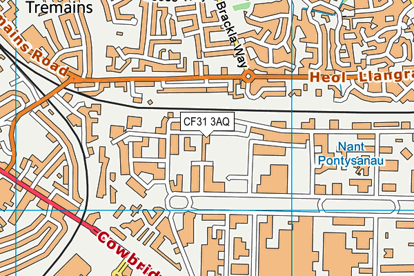 CF31 3AQ map - OS VectorMap District (Ordnance Survey) CF31 3AQ map - OS VectorMap District (Ordnance Survey)